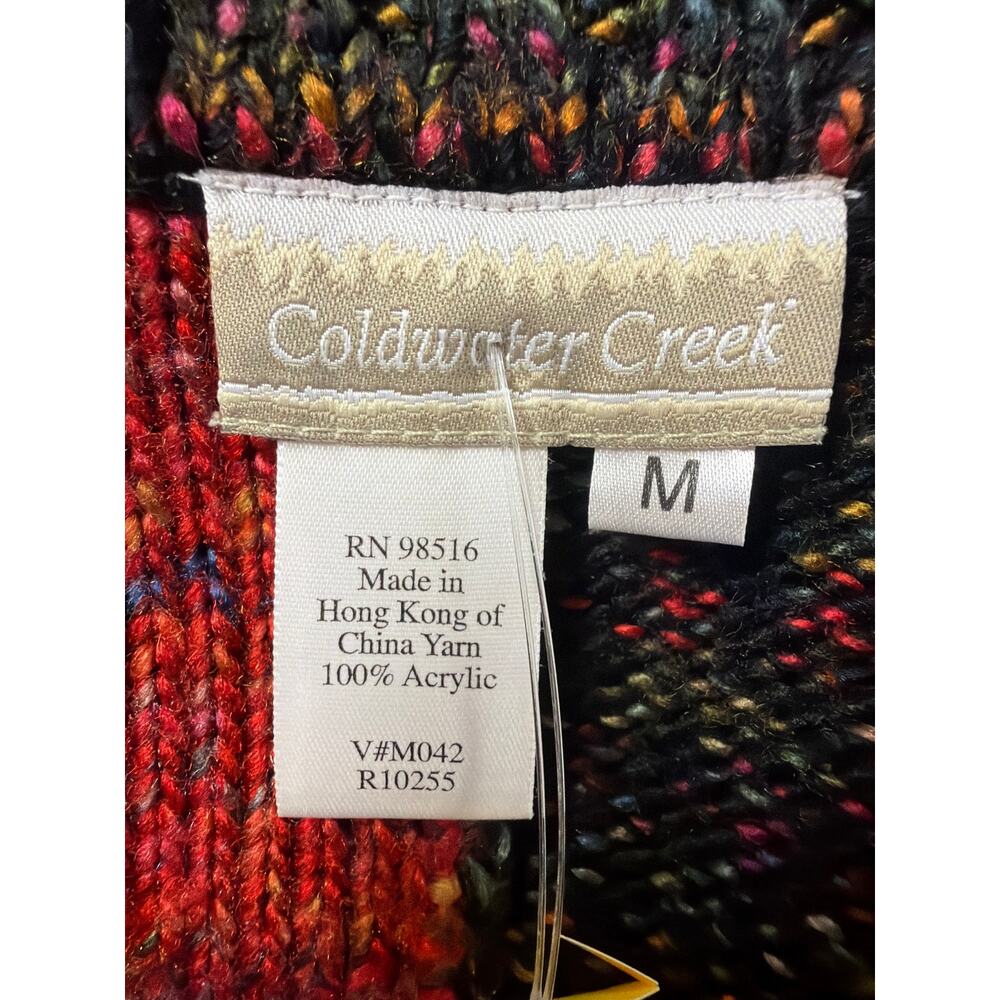 Coldwater Creek Vintage Zip Cardigan Sweater Cottagecore Cabin Core Medium - Picture 5 of 8